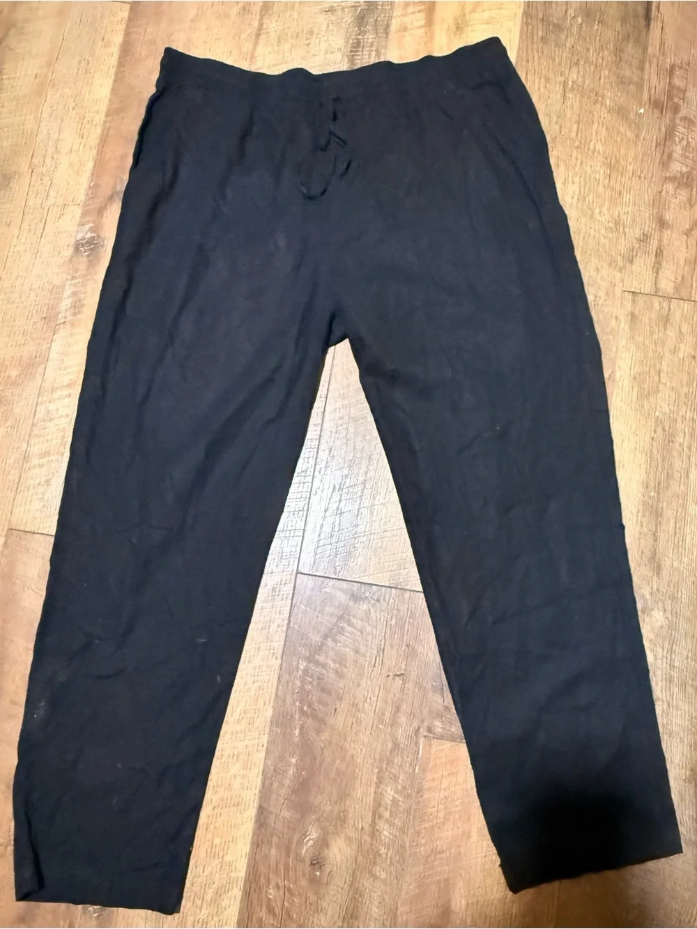 Kut from the Kloth Black pants linen blend minimalist, coastal inseam 26 size L